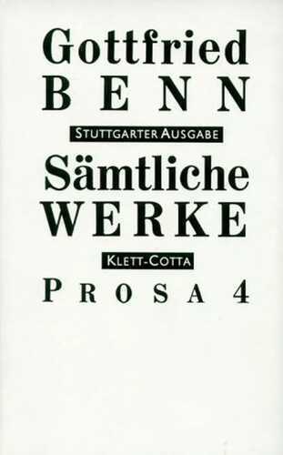 Sämtliche Werke - Stuttgarter Ausgabe. Bd. 6 - Prosa 4 (Sämtliche Werke - Stuttgarter Ausgabe, Bd. ?)
