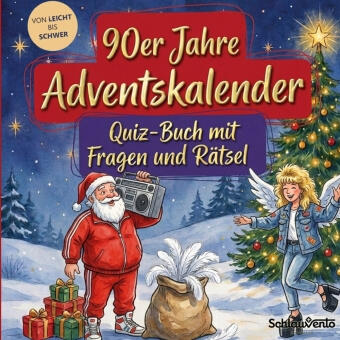 90er Jahre-Adventskalender: Quiz-Buch mit Fragen und Rätsel