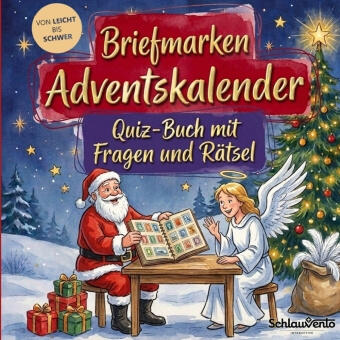 Briefmarken-Adventskalender: Quiz-Buch mit Fragen und Rätsel