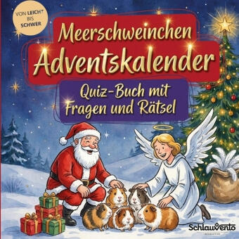 Meerschweinchen-Adventskalender: Quiz-Buch mit Fragen und Rätsel