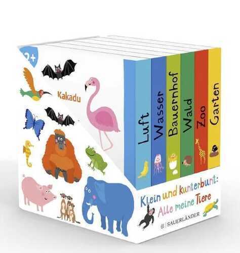 Klein und kunterbunt: Alle meine Tiere (Würfel): 6 Mini-Bücher (Pappbilderbuch Bücher-Würfel, Band 11)