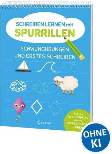 Schreiben lernen mit Spurrillen - Schwungübungen und erstes Schreiben
