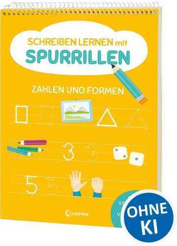 Schreiben lernen mit Spurrillen - Zahlen und Formen