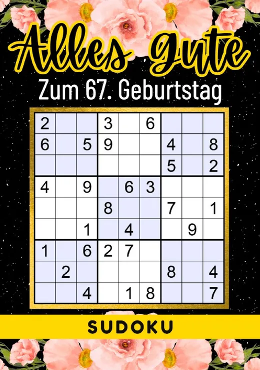 67 Geburtstag Geschenk | Alles Gute zum 67. Geburtstag - Sudoku
