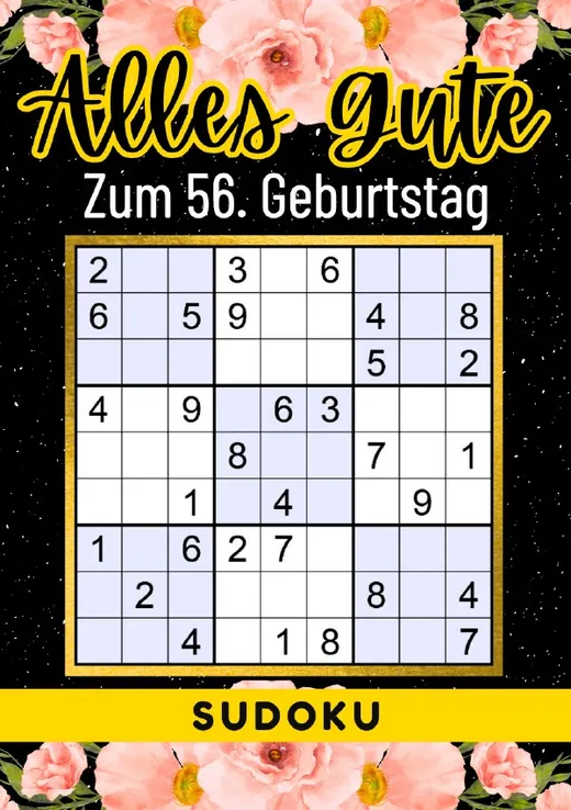 56 Geburtstag Geschenk | Alles Gute zum 56. Geburtstag - Sudoku