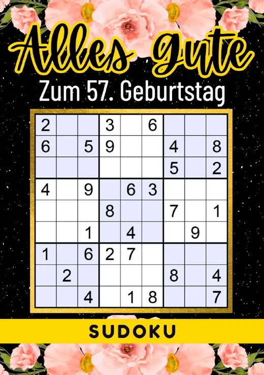 57 Geburtstag Geschenk | Alles Gute zum 57. Geburtstag - Sudoku