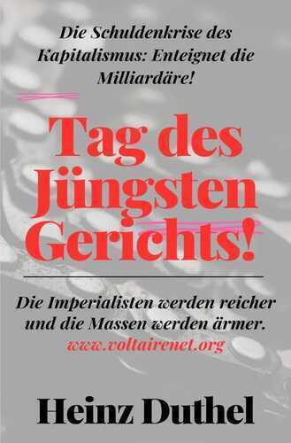 Tag des Jüngsten Gerichts! Die Schuldenkrise des Kapitalismus: Enteignet die Milliardäre!