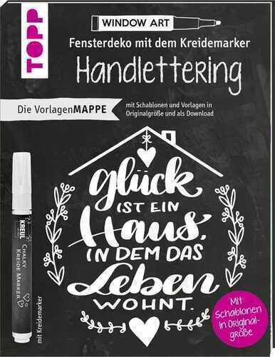 Vorlagenmappe Fensterdeko mit dem Kreidemarker - Handlettering. Inkl. Kreidemarker von Kreul