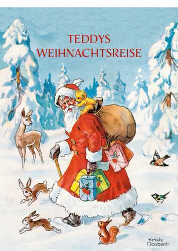 "Teddys Weihnachtsreise" nostalgischer Adventskalender mit 24 Blättern zum Abreißen