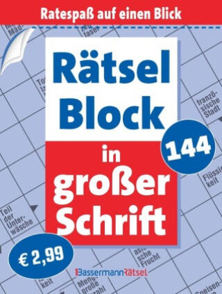 Rätselblock in großer Schrift 144