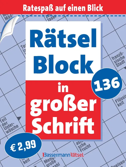 Rätselblock in großer Schrift 136 (5 Exemplare à 2,99 €)
