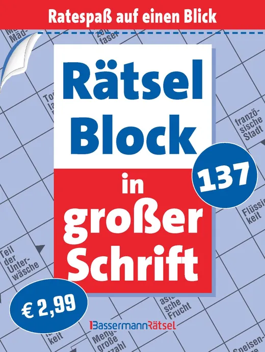 Rätselblock in großer Schrift 137 (5 Exemplare à 2,99 €)