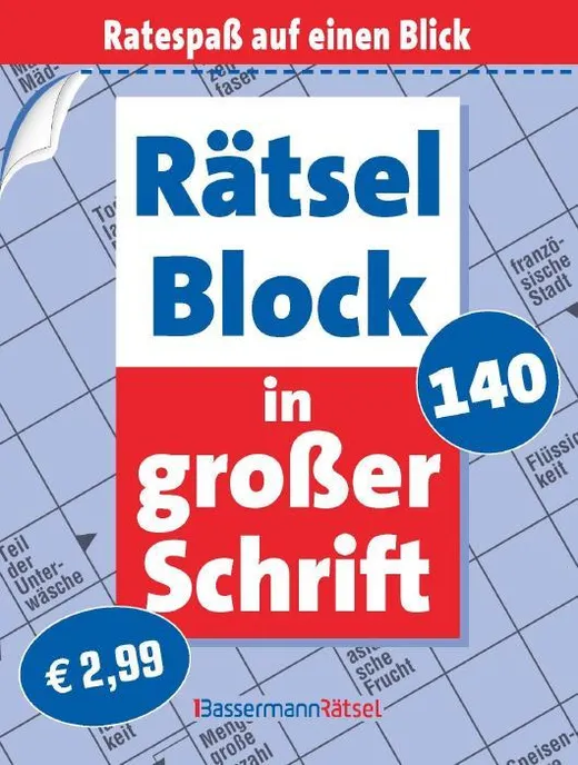Rätselblock in großer Schrift 140 (5 Exemplare à 2,99 €)