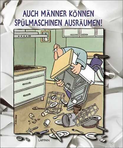 Auch Männer können Spülmaschinen ausräumen
