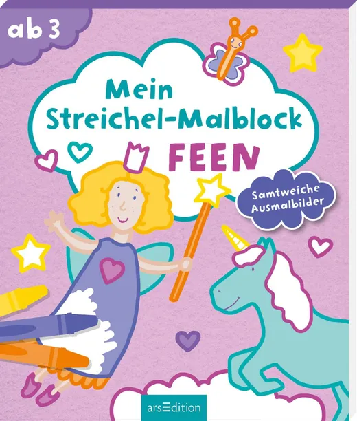 Mein Streichel-Malblock Feen