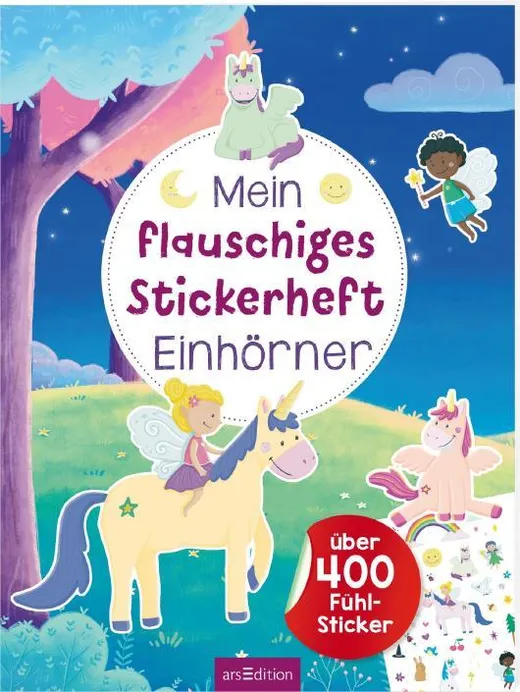 Mein flauschiges Stickerheft – Einhörner