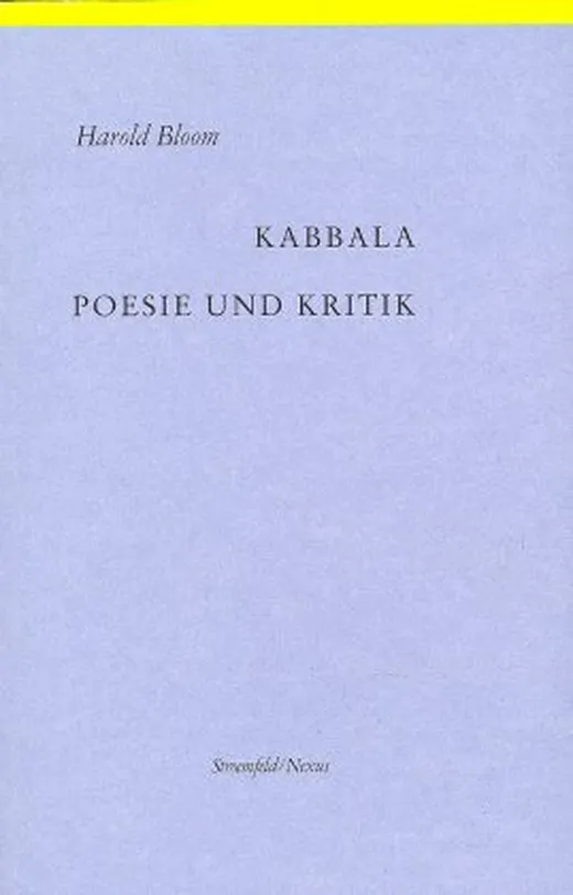 Kabbala, Poesie und Kritik