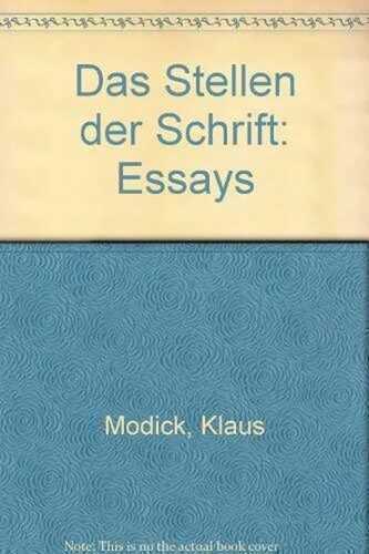 Das Stellen der Schrift