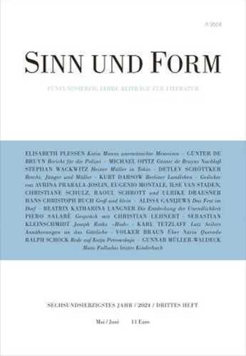Sinn und Form 3/2024