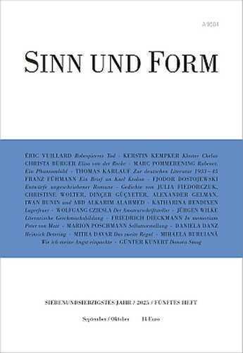 Sinn und Form 5/2025