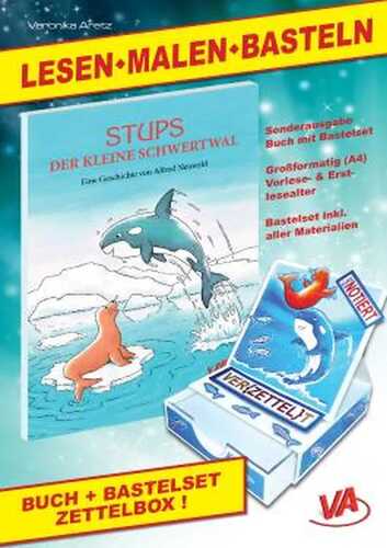 Lesen-Malen-Basteln: Buch “Stups der kleine Schwertwal” & Bastelset “Zettelbox” (1)