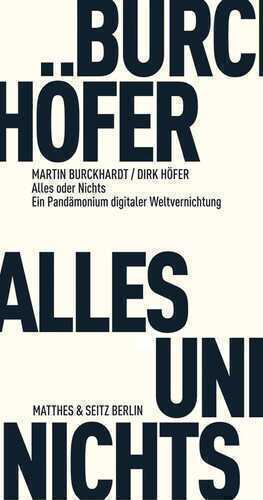 Alles oder Nichts — Martin Burckhardt