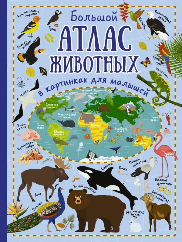 БОЛьШОЙ АТЛАС ЖИВОТНЫХ В КАРТИНКАХ ДЛЯ МАЛЫШЕЙ