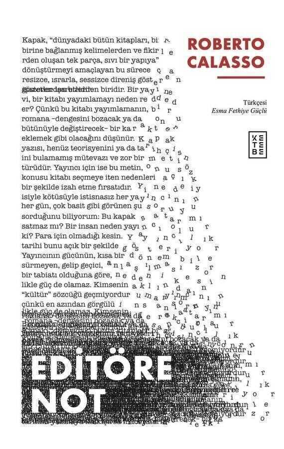 Editöre Not — Roberto Calasso