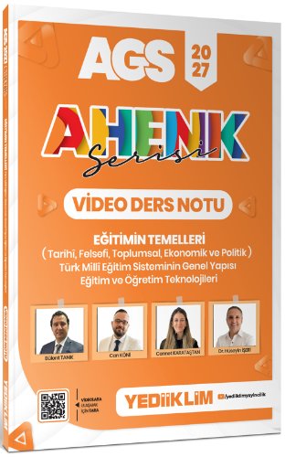 2027 AGS Ahenk Serisi Eğitimin Temelleri  ve Temel Kavramlar, Türk Milli Eğitim Sisteminin Genel Yapısı, Eğitim ve Öğrenme Teknolojileri Video Ders Notu