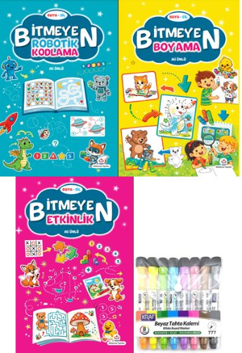 Bitmeyen Boyama Seti (8'li Kalem Hediyeli) — Ali Ünlü