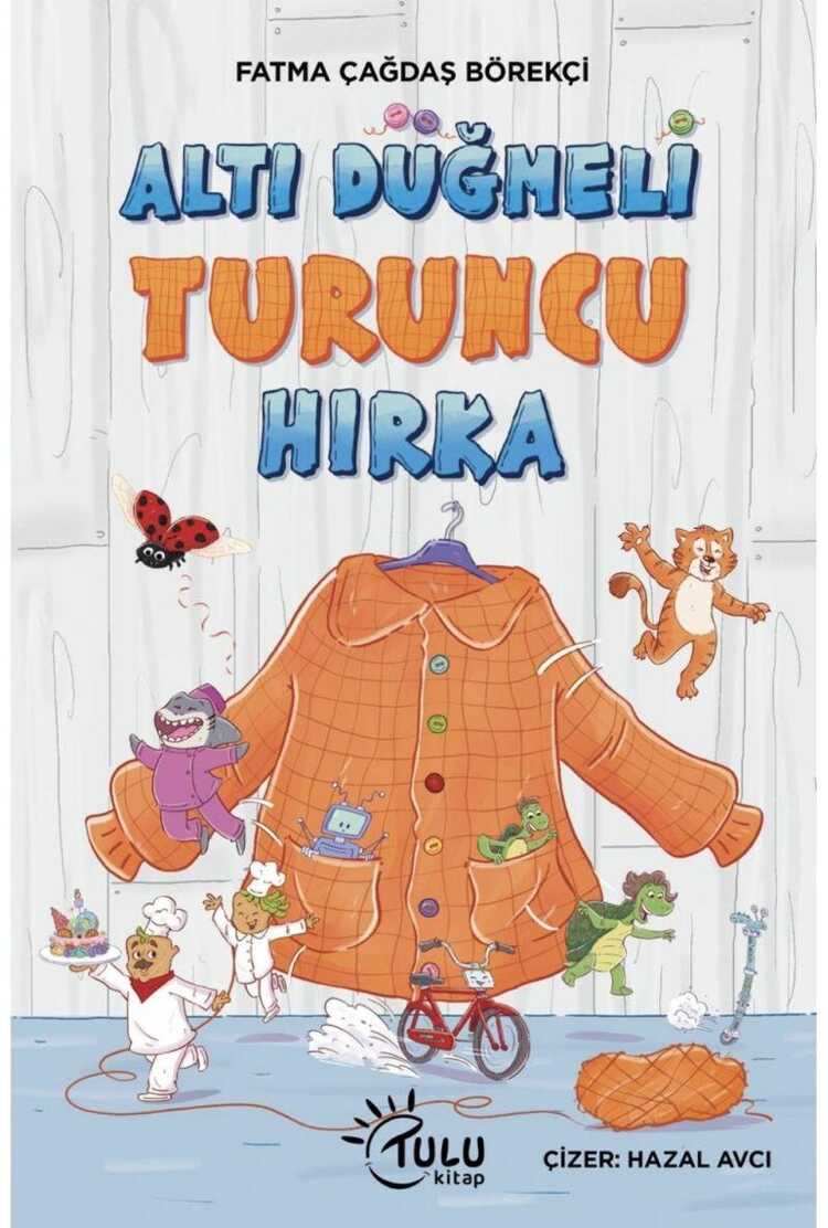Altı Düğmeli Turuncu Hırka