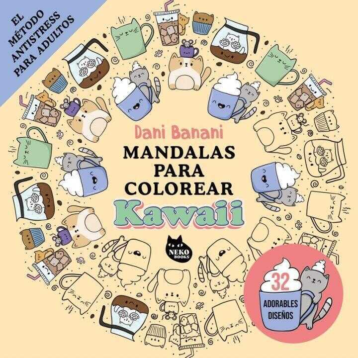 Mandalas para colorear Kawaii
