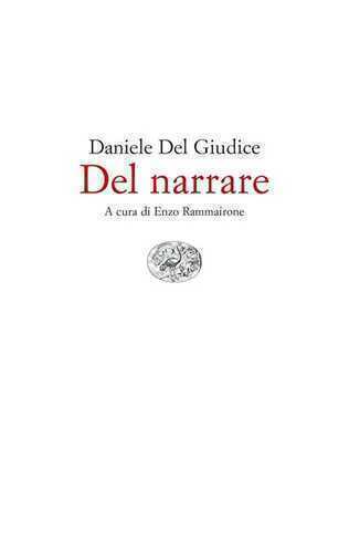 Del narrare — Daniele Del Giudice