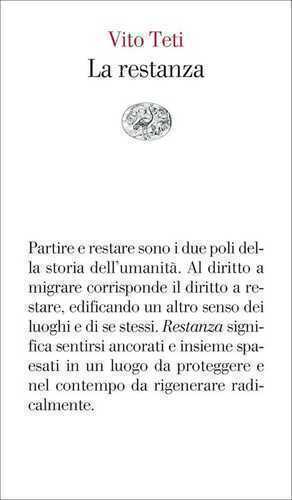 La restanza — Vito Teti