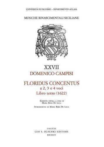 Floridus concentus a 2, 3 e 4 voci. Libro terzo (1622)