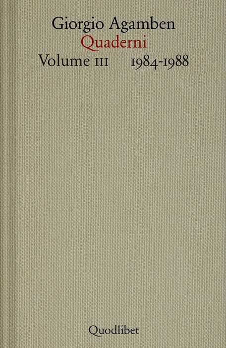 Quaderni. Vol. 3: 1984-1989