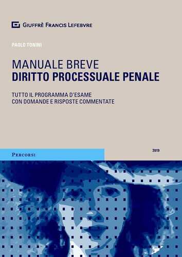 Diritto processuale penale — Paolo Tonini