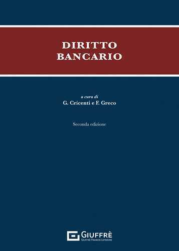 Diritto bancario — Giuseppe Cricenti