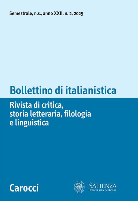 Bollettino di italianistica. Rivista di critica, storia letteraria, filologia e linguistica (2024). Vol. 2