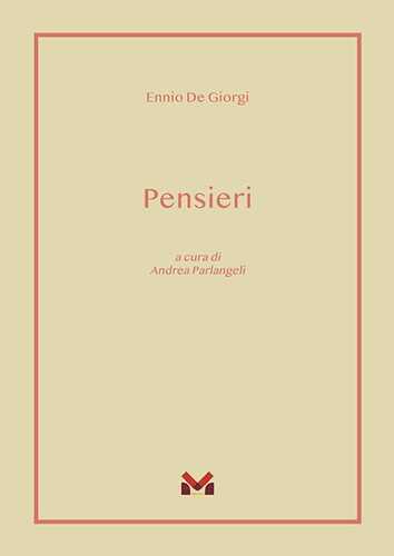Pensieri — Ennio De Giorgi