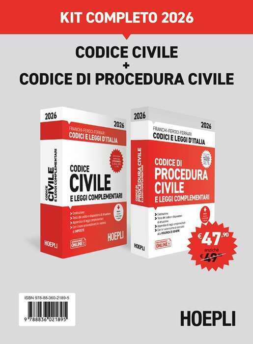 Codice civile + Codice di procedura civile. Kit completo 2026
