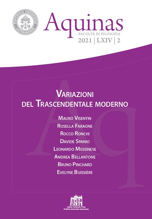 Aquinas. Rivista internazionale di filosofia (2021). Vol. 2: Variazioni del Trascendentale moderno