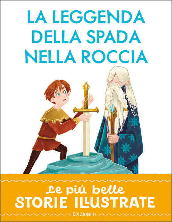leggenda della spada nella roccia. Stampatello maiuscolo.