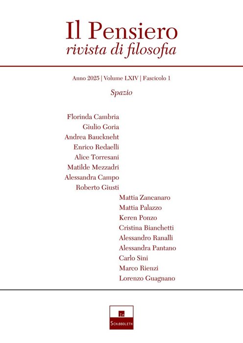 Il pensiero. Rivista di filosofia (2025). Vol. 64: Spazio