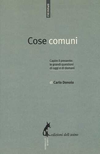 Cose comuni — Carlo Donolo
