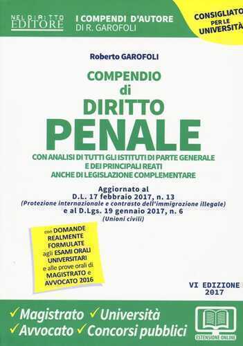 Compendio di diritto penale — Roberto Garofoli