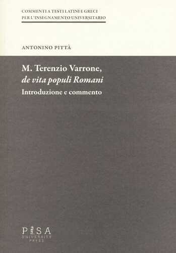 M. Terenzio Varrone, De vita populi romani. Introduzione e commento