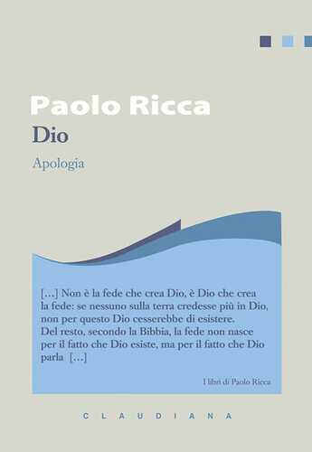 Dio. Apologia — Paolo Ricca