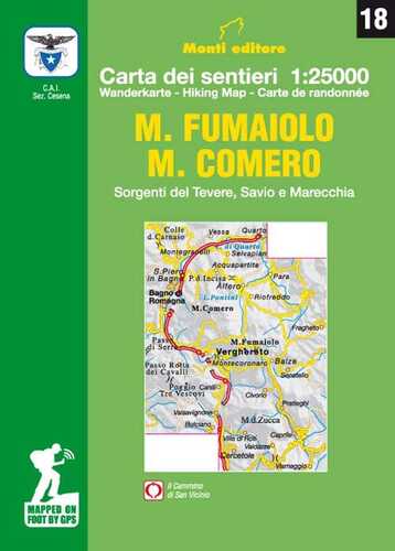 M. Fumaiolo. M. Comero. Sorgenti del Tevere, Savio e Marecchia. Carta dei sentieri 1:25.000