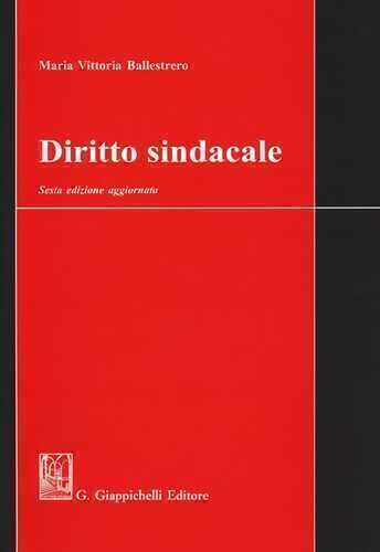 Diritto sindacale — Maria Vittoria Ballestrero